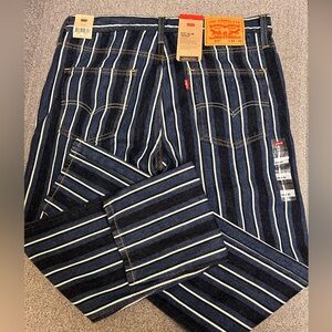 Levi's Men's Blue Striped Jeans